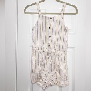 Old Navy Linen Striped Romper